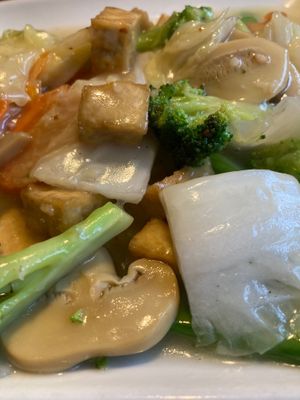 Veggies and tofu in white sauce at Mekong Vietnamese Restaurant in Sandusky