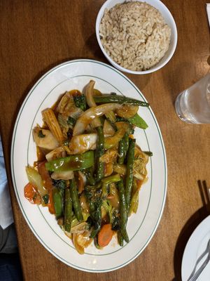 Spicy string bean stir fried in basil sauce   at Mekong Vietnamese Restaurant in Sandusky