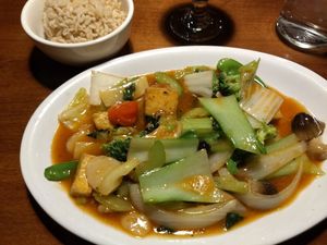 Tofu with spicy basil sauce at Mekong Vietnamese Restaurant in Sandusky