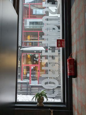 View out the window at Coffee House Levi in Sirkka