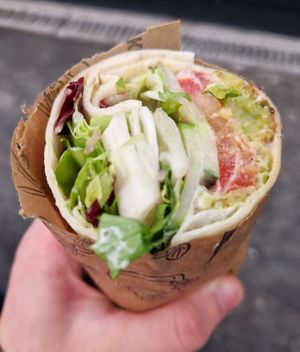 Green wrap at Kamps in Frankfurt