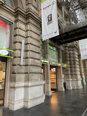 Outside market hall  at Kamps in Frankfurt