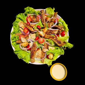 Vegan Ceaser Salad at Karma Kitchen in Siolim