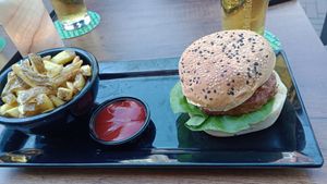 Not a Beyond Burger, not the price on the menu at OMG! Burger in Amsterdam