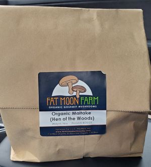 Usual order sized bag at Fat Moon Farm - Organic Gourmet Mushrooms in Westford