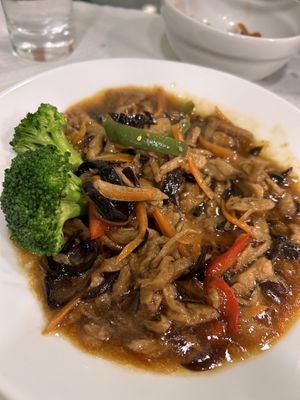 Vegan pork stir fry  at Tian Jie in Nazare