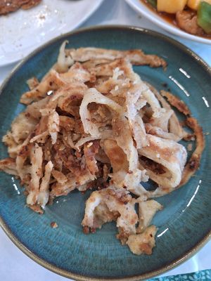 Chinese vegan pancake at Tian Jie in Nazare