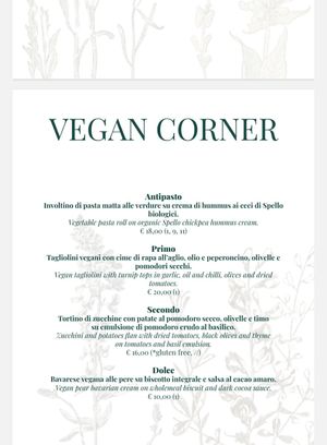 Their vegan options on the menu about 2 months ago ✨ at Figli dei Fiori Bistrot in Como