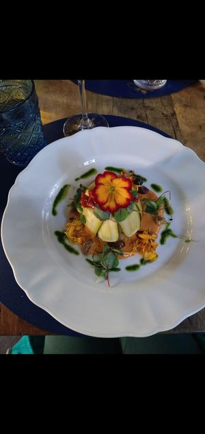 Vegan zucchini & potato flan 🌿 at Figli dei Fiori Bistrot in Como