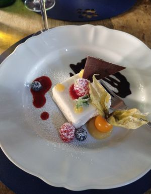 Vegan dessert (pear cream etc) 💚 at Figli dei Fiori Bistrot in Como