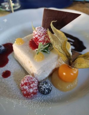 Vegan dessert (pear cream etc) 💚 at Figli dei Fiori Bistrot in Como