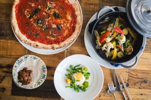 ランチコースの一部。4,400円と5,500円のコースのどちらも対応可能です。3日前までにご連絡ください。 at Azzurrissimo  in Tosashimizu