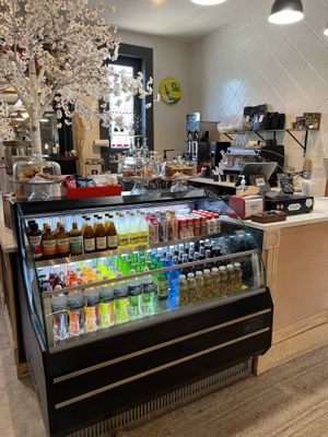 Vegan/ nondairy coffee options. Locally produced sugar can soda.  at Interurban Merchant in Williamsville