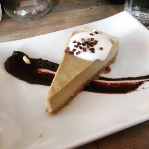 Espresso cheesecake at enVie A Vegan Kitchen in Halifax