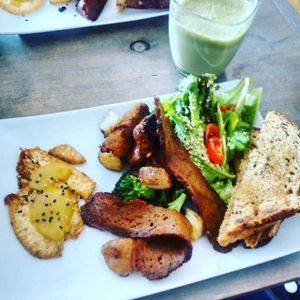 Country breakfast has really gone down. They charge extra for ketchup now... Bread is thinner, 'eggs' are small and too salty. at enVie A Vegan Kitchen in Halifax