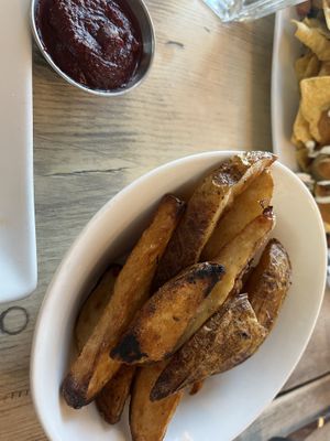 Herbed potatoes and Beet ketchup   at enVie A Vegan Kitchen in Halifax