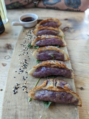 Dumplings at enVie A Vegan Kitchen in Halifax