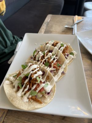 Mushroom tacos  at enVie A Vegan Kitchen in Halifax