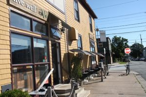 Patio at enVie A Vegan Kitchen in Halifax