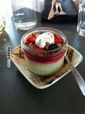 Vanilla orange parfait made with avocado at enVie A Vegan Kitchen in Halifax