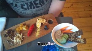 Vegan cheeseboard at enVie A Vegan Kitchen in Halifax