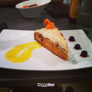 Gluten free carrot cake at enVie A Vegan Kitchen in Halifax