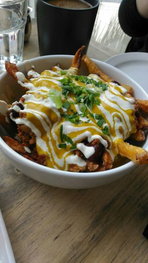 Chili cheese fries at enVie A Vegan Kitchen in Halifax