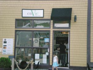 Entrance to enVie restaurant at enVie A Vegan Kitchen in Halifax