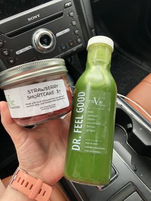 Items from to-go fridge  at enVie A Vegan Kitchen in Halifax