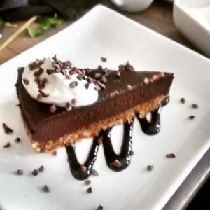 Chocolate torte at enVie A Vegan Kitchen in Halifax