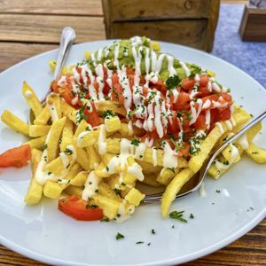 Vegan fries  at Gletscher 2600 in Garmisch-partenkirchen