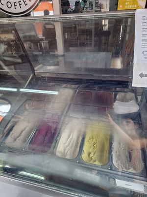 Ice cream flavors (all are vegan) at Agapey Chocolate Factory Tours & Shop in Bridgetown