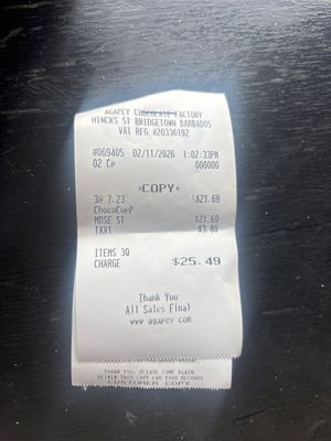   at Agapey Chocolate Factory Tours & Shop in Bridgetown