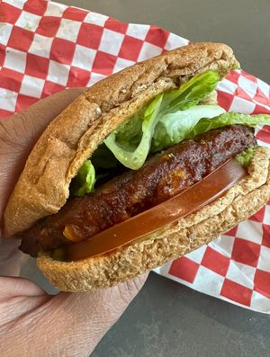 Vegan black bean burger   at Coffee Hub - Dayton Metro Library in Dayton