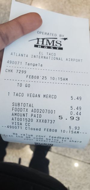 Cowboy bean, poblano pepper, corn, pico de gallo guacamole, corn tortilla at ATL - The Original El Taco in College Park