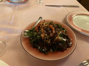 Palak Chaat (without yogurt) at Dishes of India in Alexandria