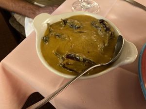 Beghan Malvani (eggpolant) at Dishes of India in Alexandria