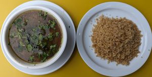 miso soup with quinoa at Harlow on the Fly in Portland