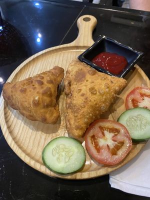 Vegan samosas   at Maruthi Bhojan in Hoi An