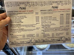 Menu side 2  at The Mushroom in Balingup