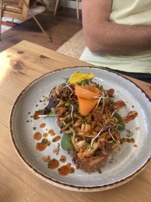 Pulled mushroom.  at COZY in Delft