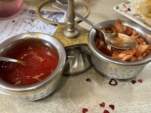 Sauces for Papadam  at Punjabi Curry in Calpe