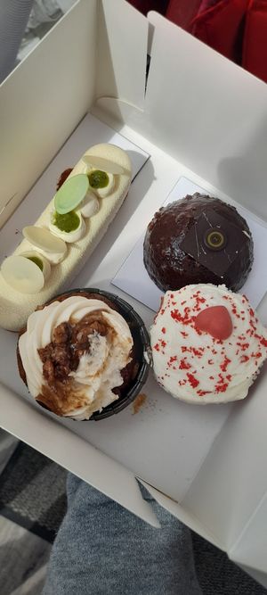 All delicious! Guess which one isn't vegan? 😉 at Momade Cupcakes in Brussels