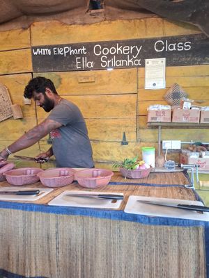 Chef at White Elephant Cookery Class in Ella