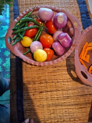 Necessary ingredients at White Elephant Cookery Class in Ella