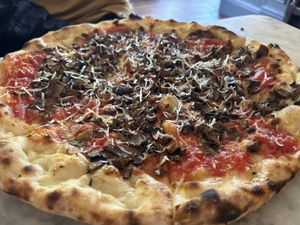 The Blueprint with mushrooms and VG cheese   at Wild Fire  in Sunderland