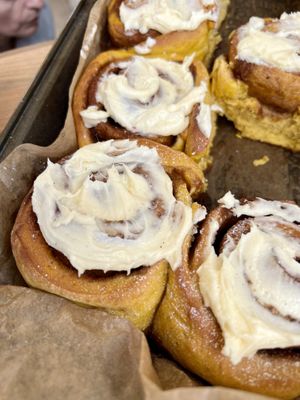 Cinnamon buns   at Little Audrey's Plant Based Mobile Cafe in Inverness