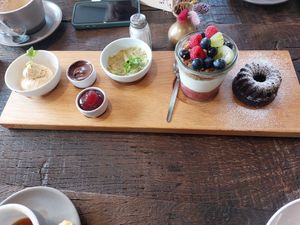 Veganes Frühstück at Cafe Konditorei Razen in Trier