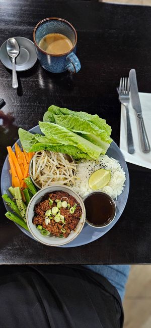 The Ssambap (Korean rice lettuce wrap). at Sòlas Kitchen in Dunfermline