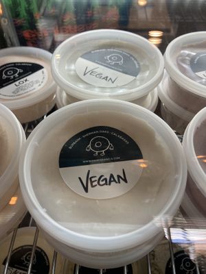 Cream cheese to go   at Hank's Bagels in Calabasas